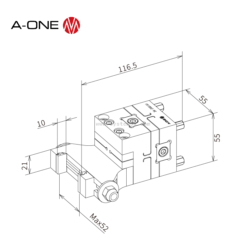 3 Trục chính xác có thể điều chỉnh Vise 3A-200141