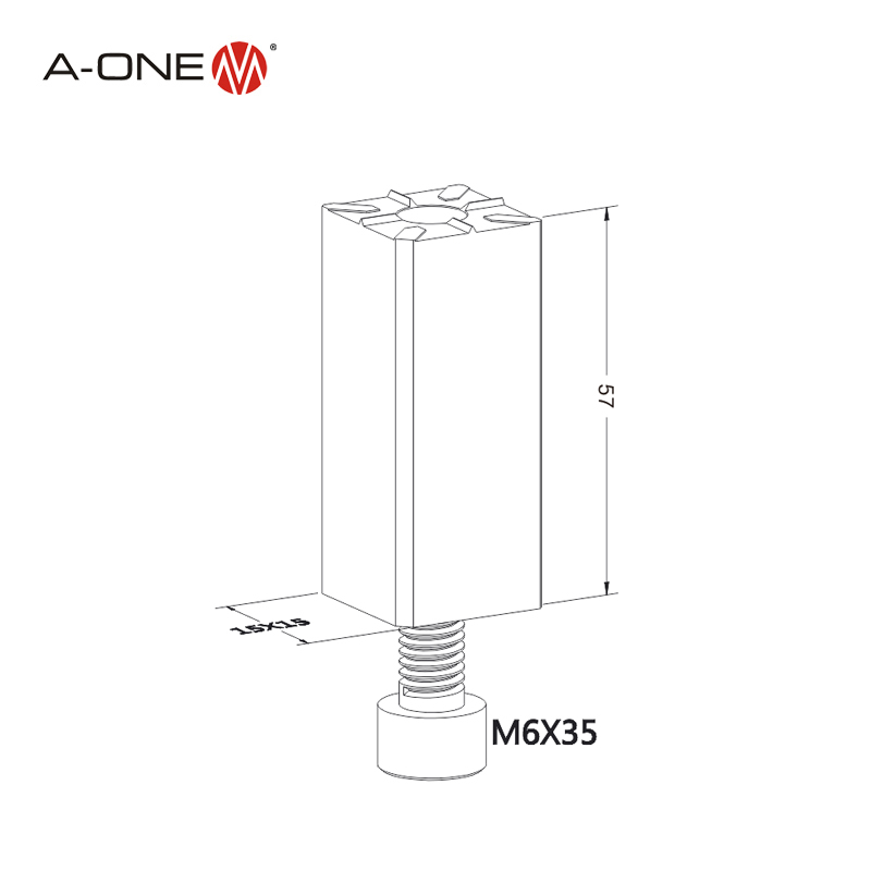 Chủ giữ thẳng 25 x 25 x 57mm 3A-300100